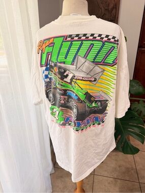 Vintage Ryan Flynn Racing Tee XXL Gildan 90s Style Sprint Car Shirt
